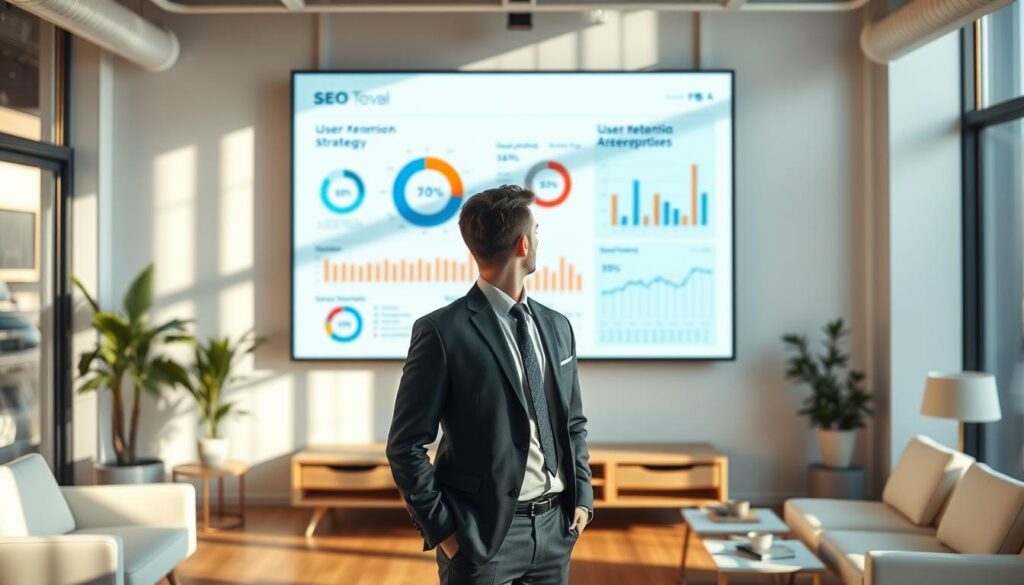 estratégias SEO audiovisual retenção usuários