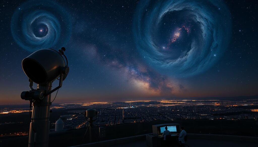 observação do céu noturno com tecnologia moderna observação do céu noturno com tecnologia moderna